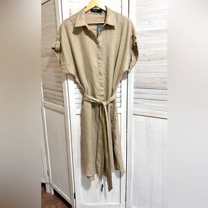New-Lauren Ralph Lauren Shirt Linen Dress
